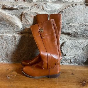 Tommy Hilfiger Brown Leather Riding Boots